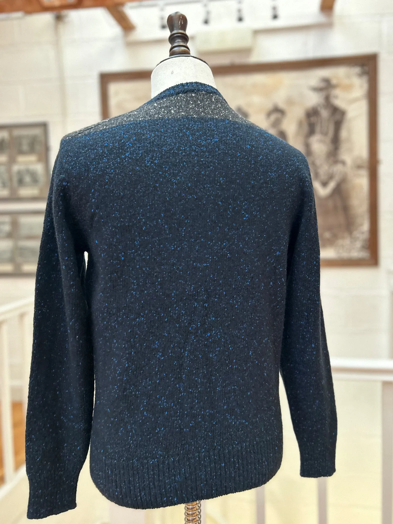 100% Cashmere Contrast Shoulder Crew Neck sold by Inis Meain product image thumbnail 3