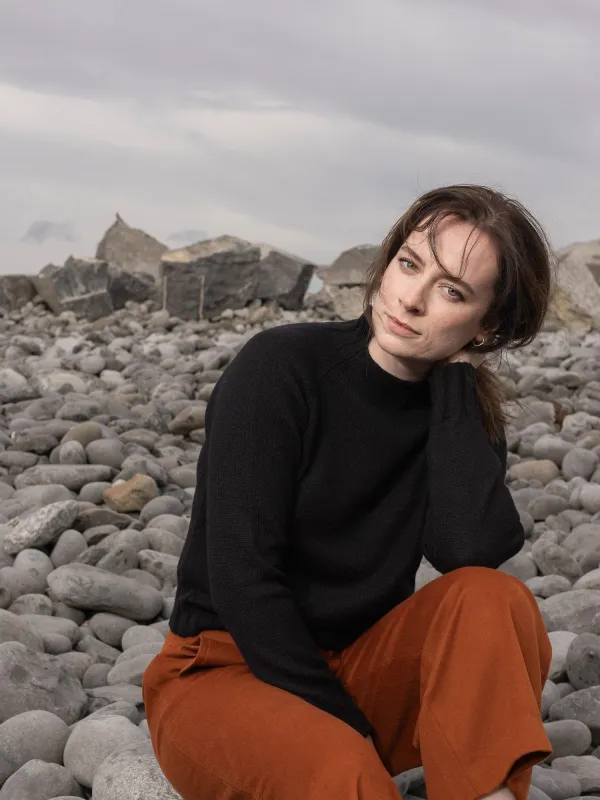 Women's Undyed Alpaca Stepped Raglan sold by Inis Meain