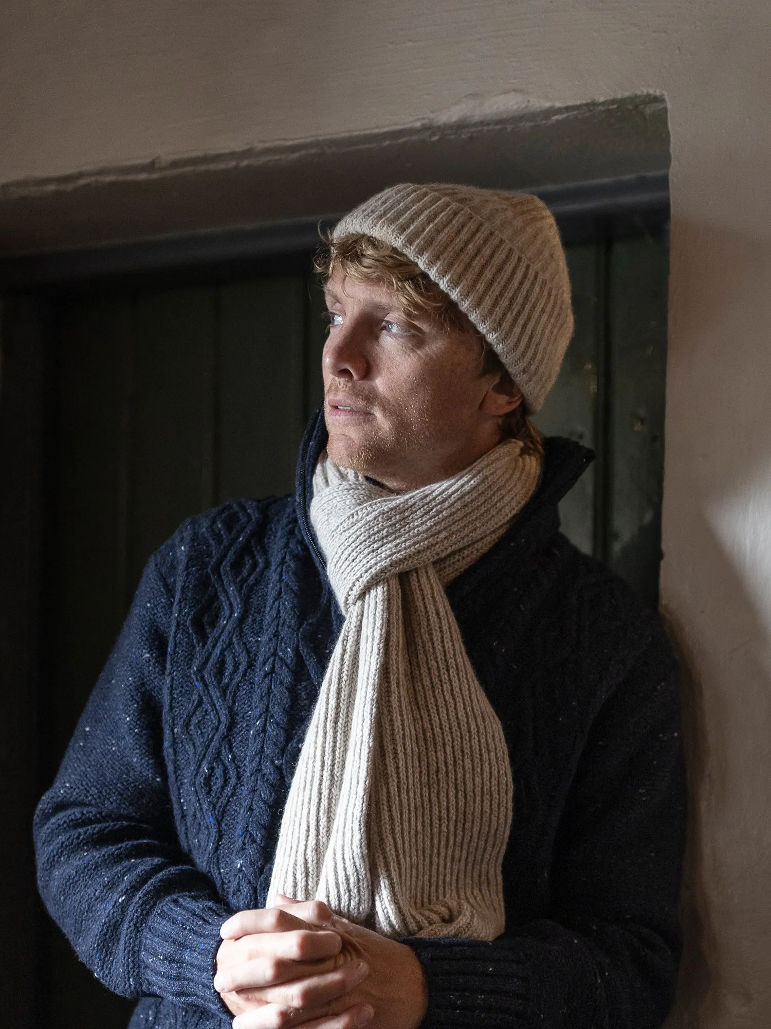 100% Cashmere Rib Scarf sold by Inis Meain product image thumbnail 2