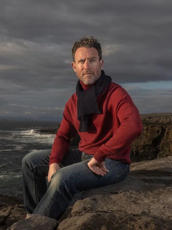 Alpaca Rib Scarf made by Inis Meain