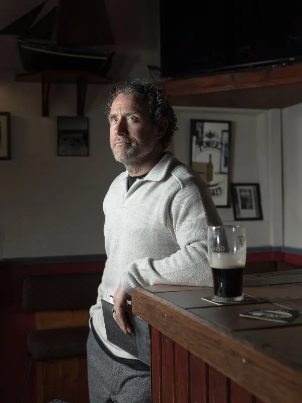 Textured Buttonless Polo sold by Inis Meain