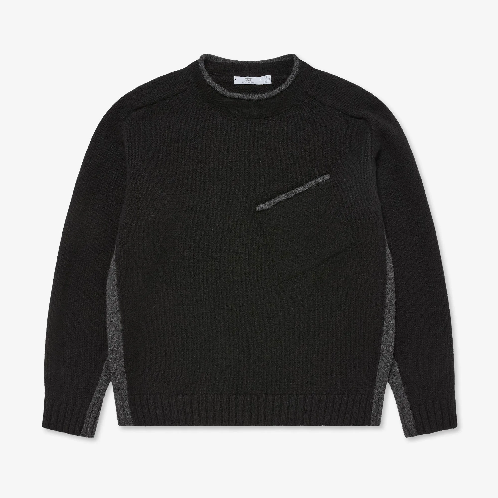 Cashmere Pocket Contrast Sweater sold by Inis Meain product image thumbnail 3