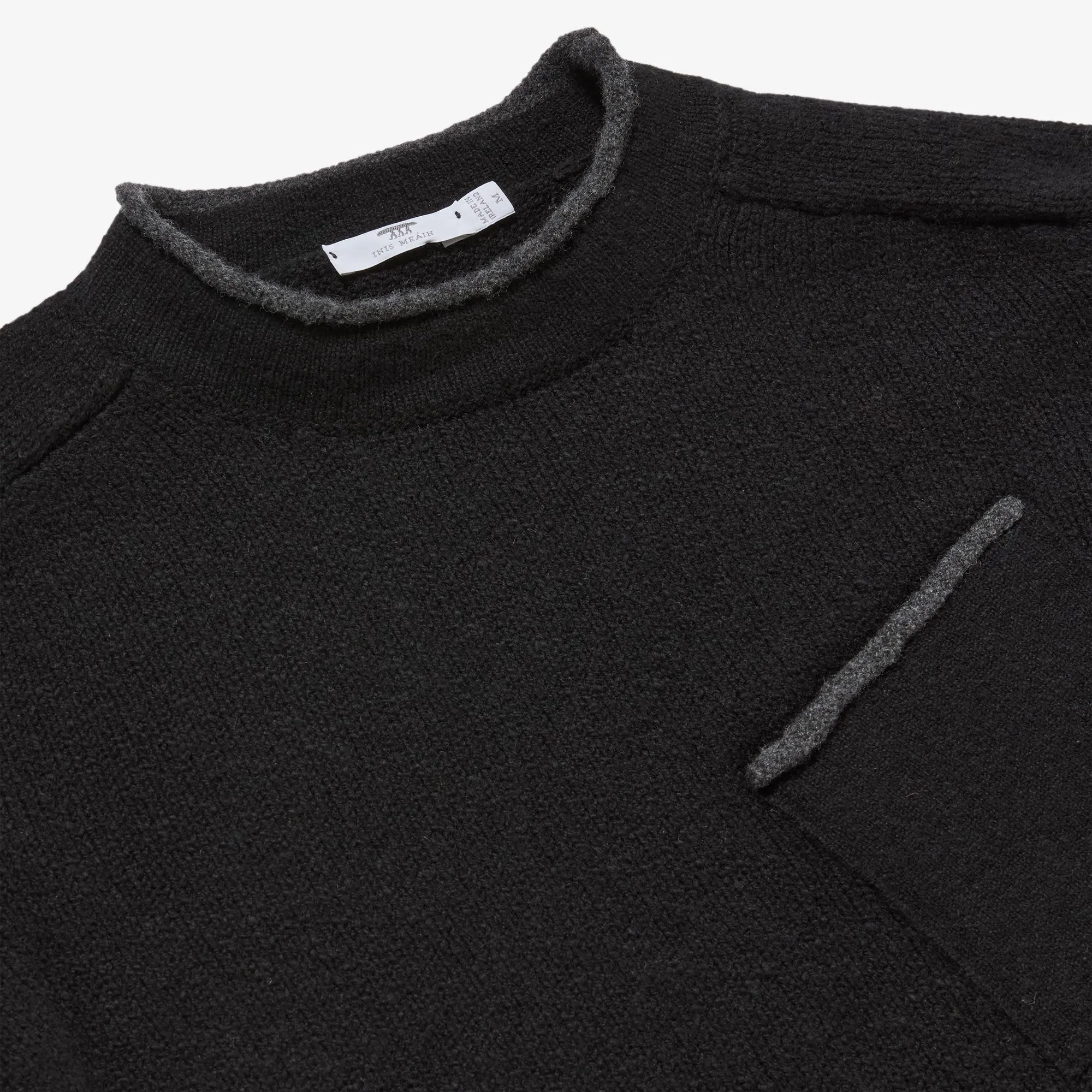 Cashmere Pocket Contrast Sweater sold by Inis Meain product image thumbnail 4