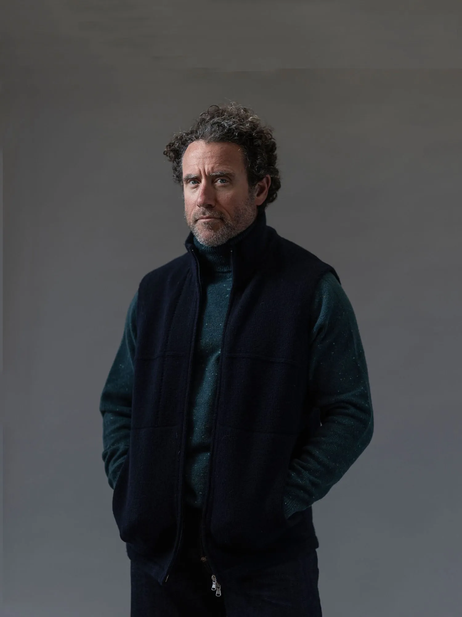 Cashmere Lifeline Zip Gilet sold by Inis Meain product image thumbnail 3