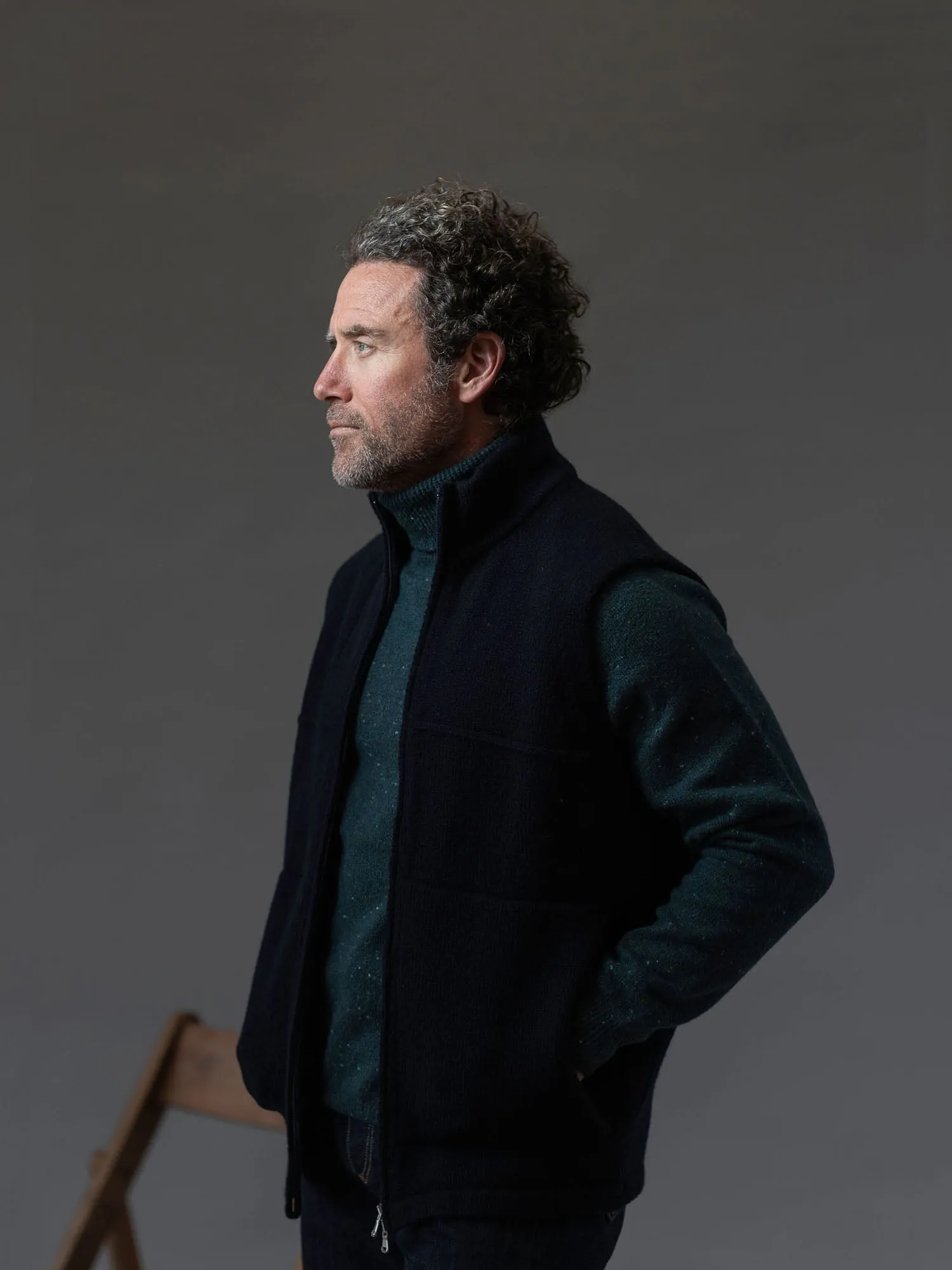 Cashmere Lifeline Zip Gilet sold by Inis Meain product image thumbnail 2