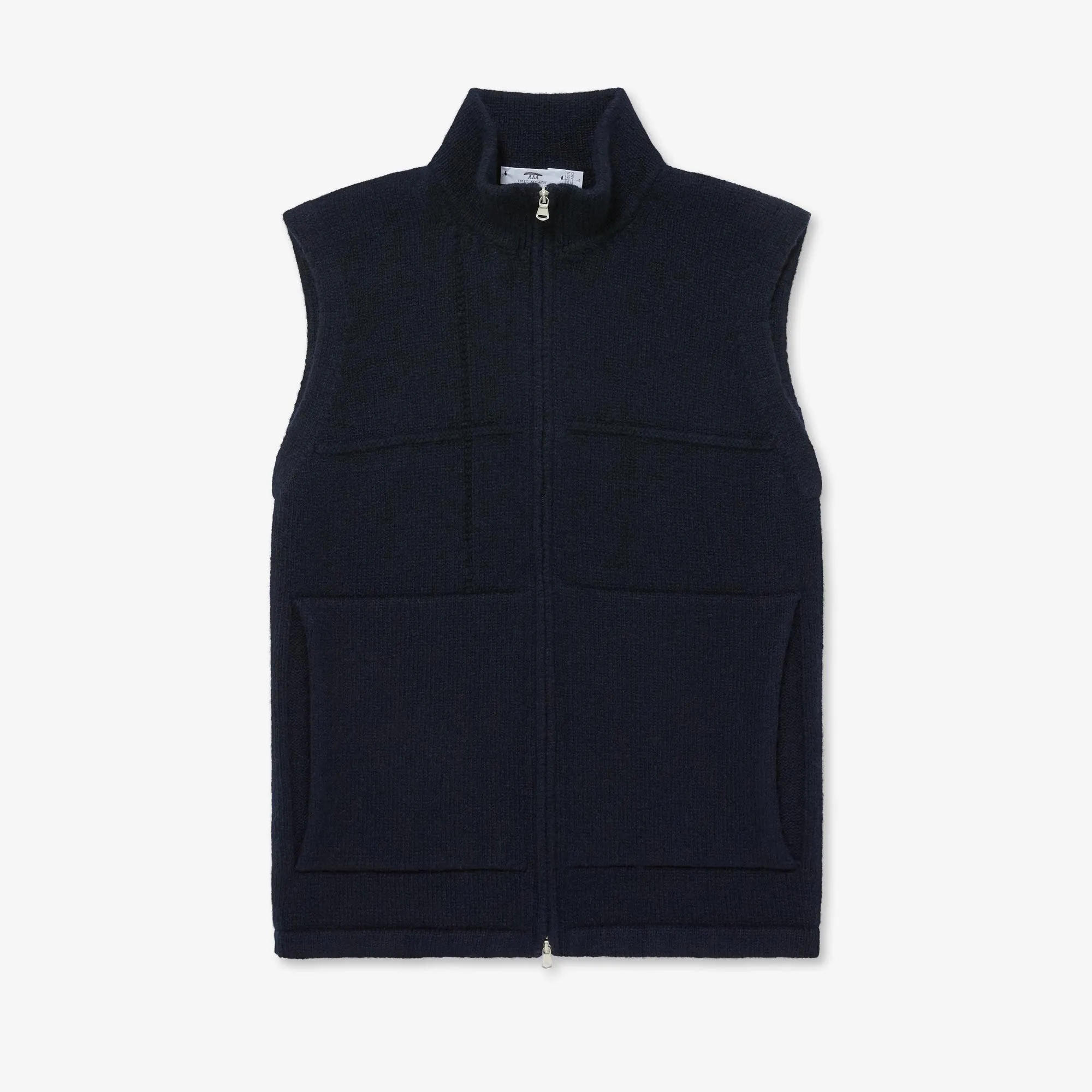 Cashmere Lifeline Zip Gilet sold by Inis Meain