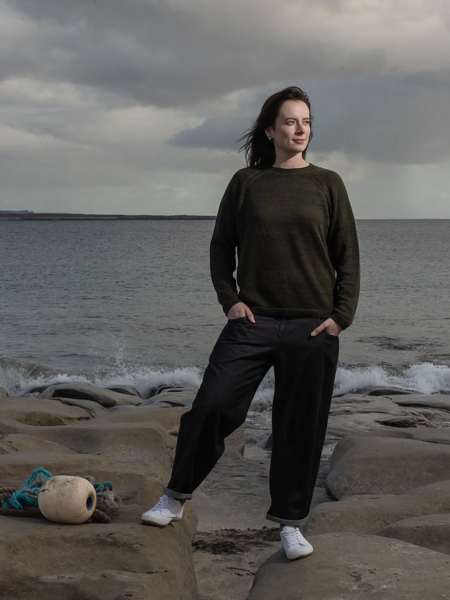 Women's Linen Sweater sold by Inis Meain product image thumbnail 3