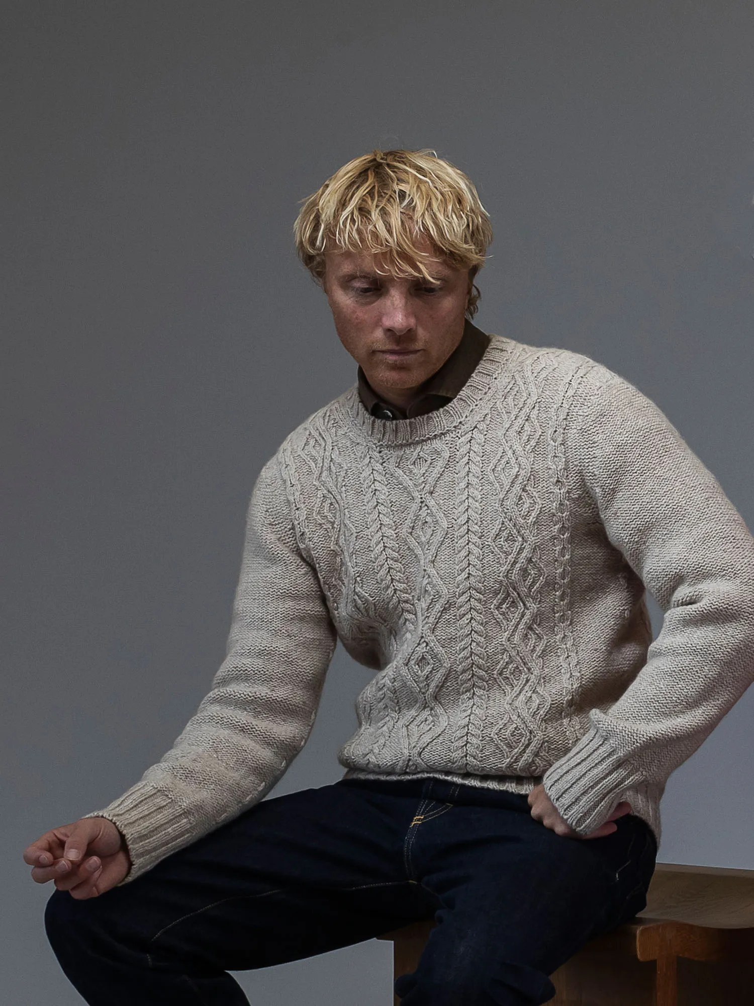 100% Cashmere Aran Sweater sold by Inis Meain product image thumbnail 4