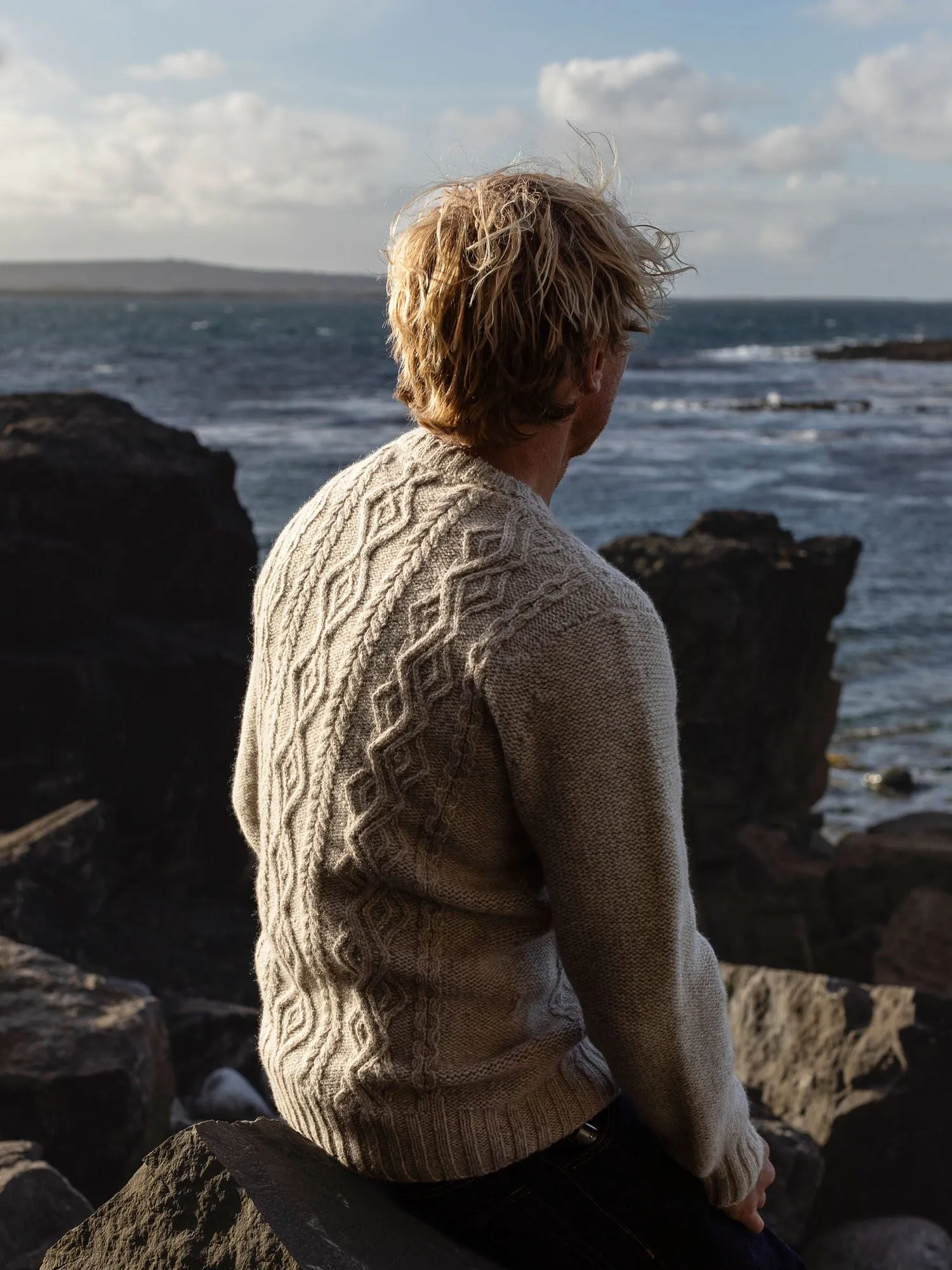 100% Cashmere Aran Sweater sold by Inis Meain product image thumbnail 3