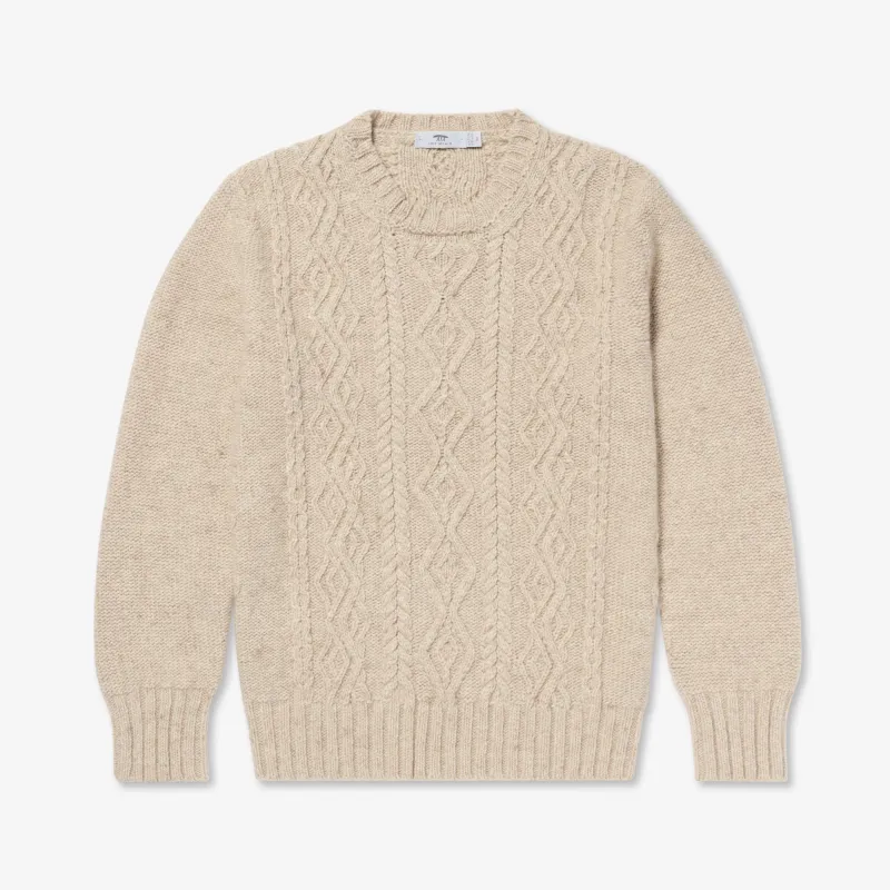 100% Cashmere Aran Sweater made by Inis Meain