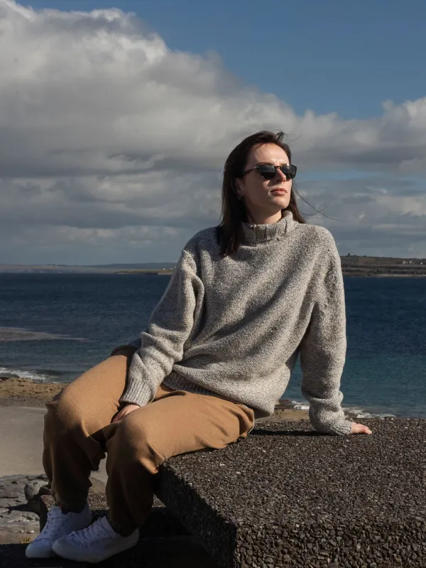 Women's 100% Cashmere Roll Neck made by Inis Meain