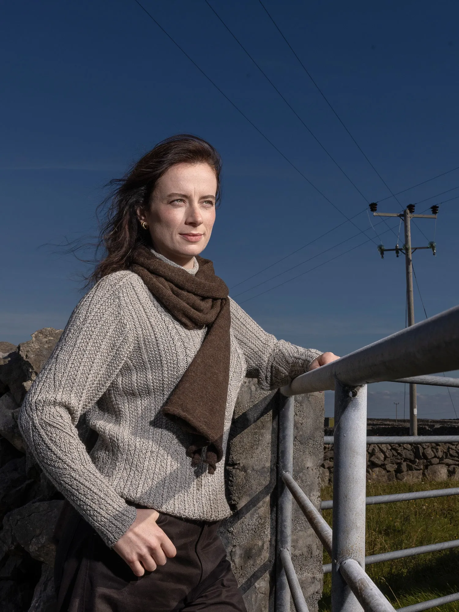 Women's Patented Aran Mock Turtle sold by Inis Meain product image thumbnail 3