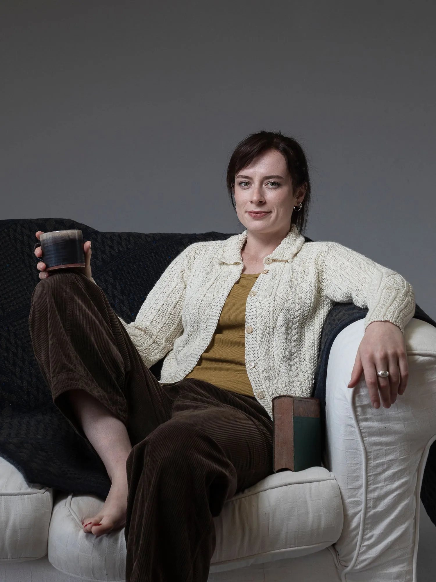 Women's Patented Aran Cardigan sold by Inis Meain product image thumbnail 3