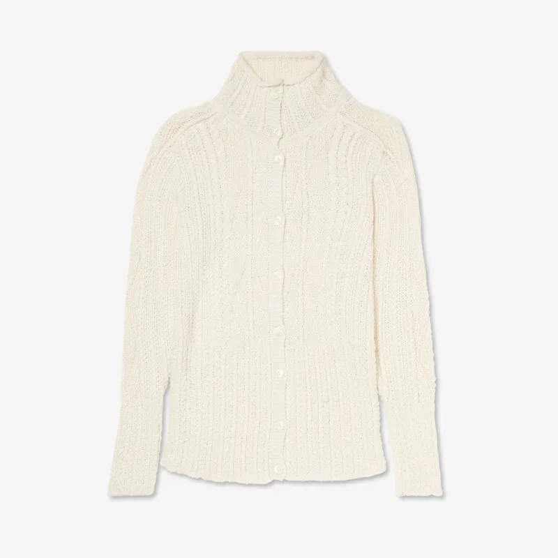 Women's Patented Aran Cardigan made by Inis Meain