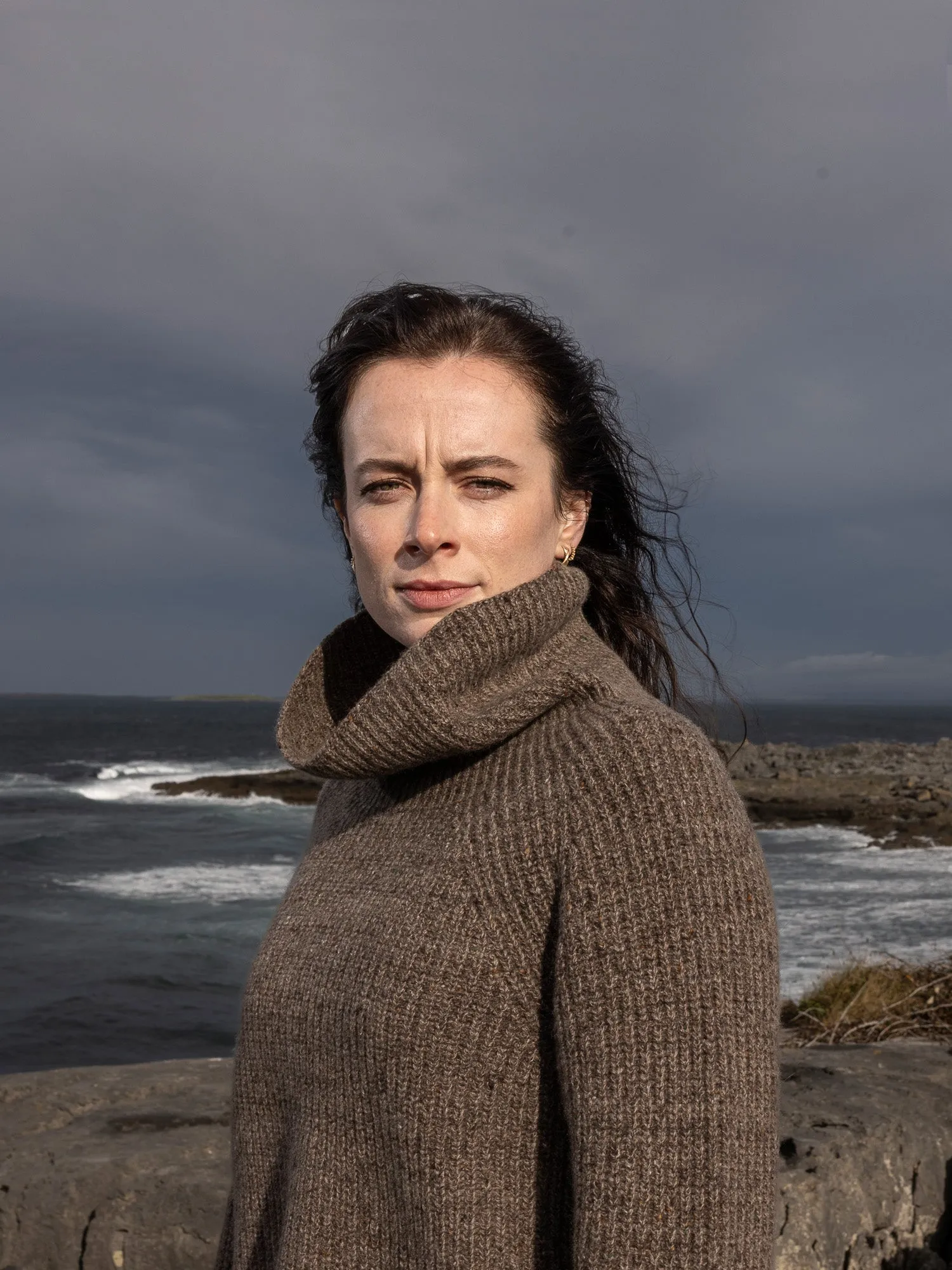 Women's Cropped Cashmere Boatbuilder sold by Inis Meain product image thumbnail 3