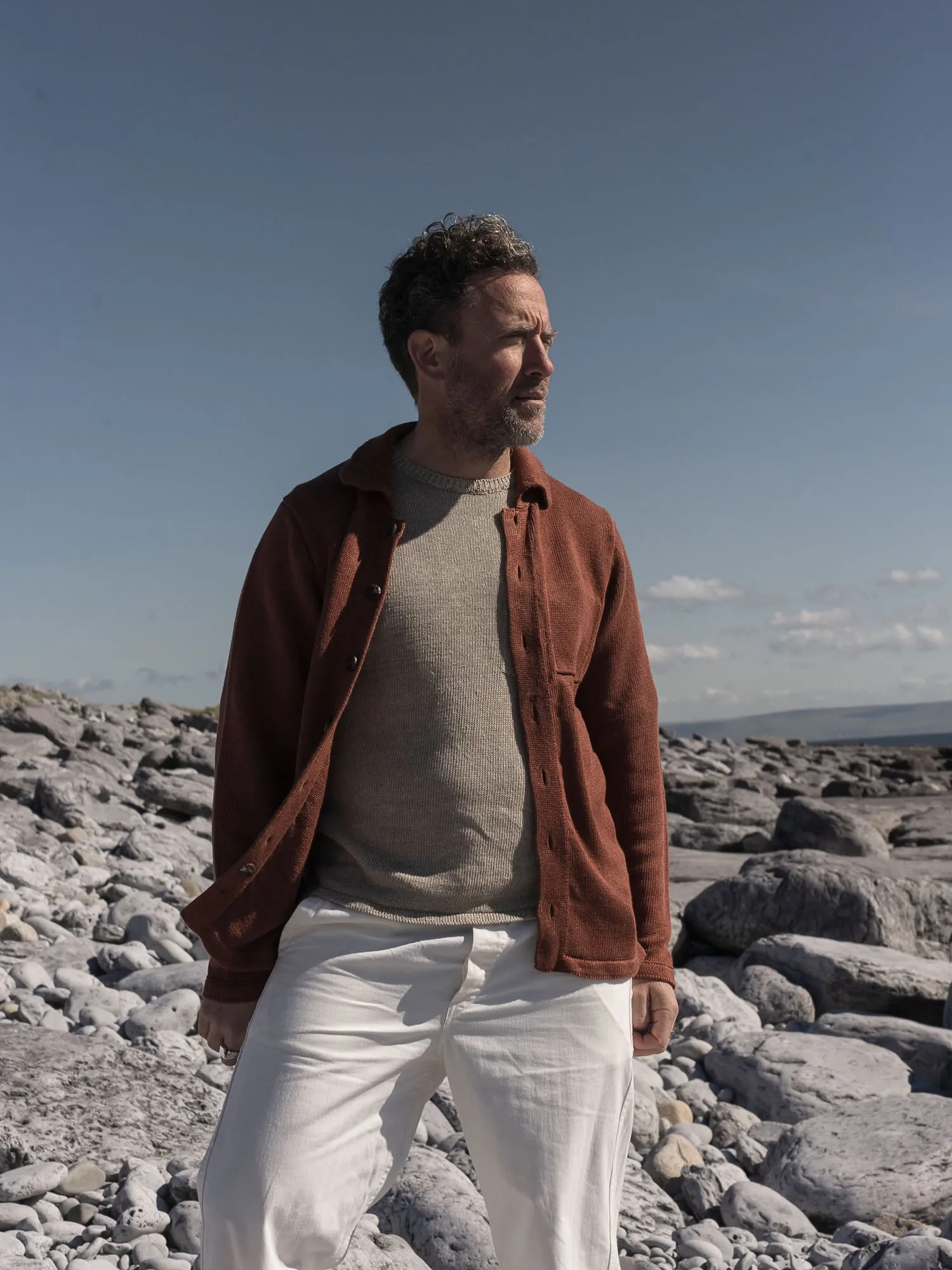 Linen Shirt Jacket sold by Inis Meain product image thumbnail 3