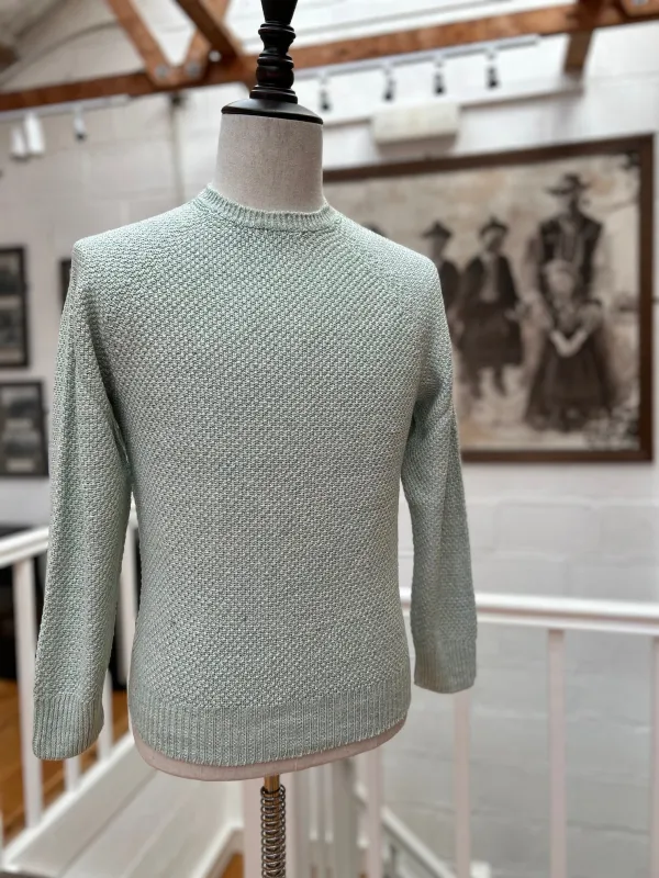 Moss Stitch Raglan Sweater made by Inis Meain