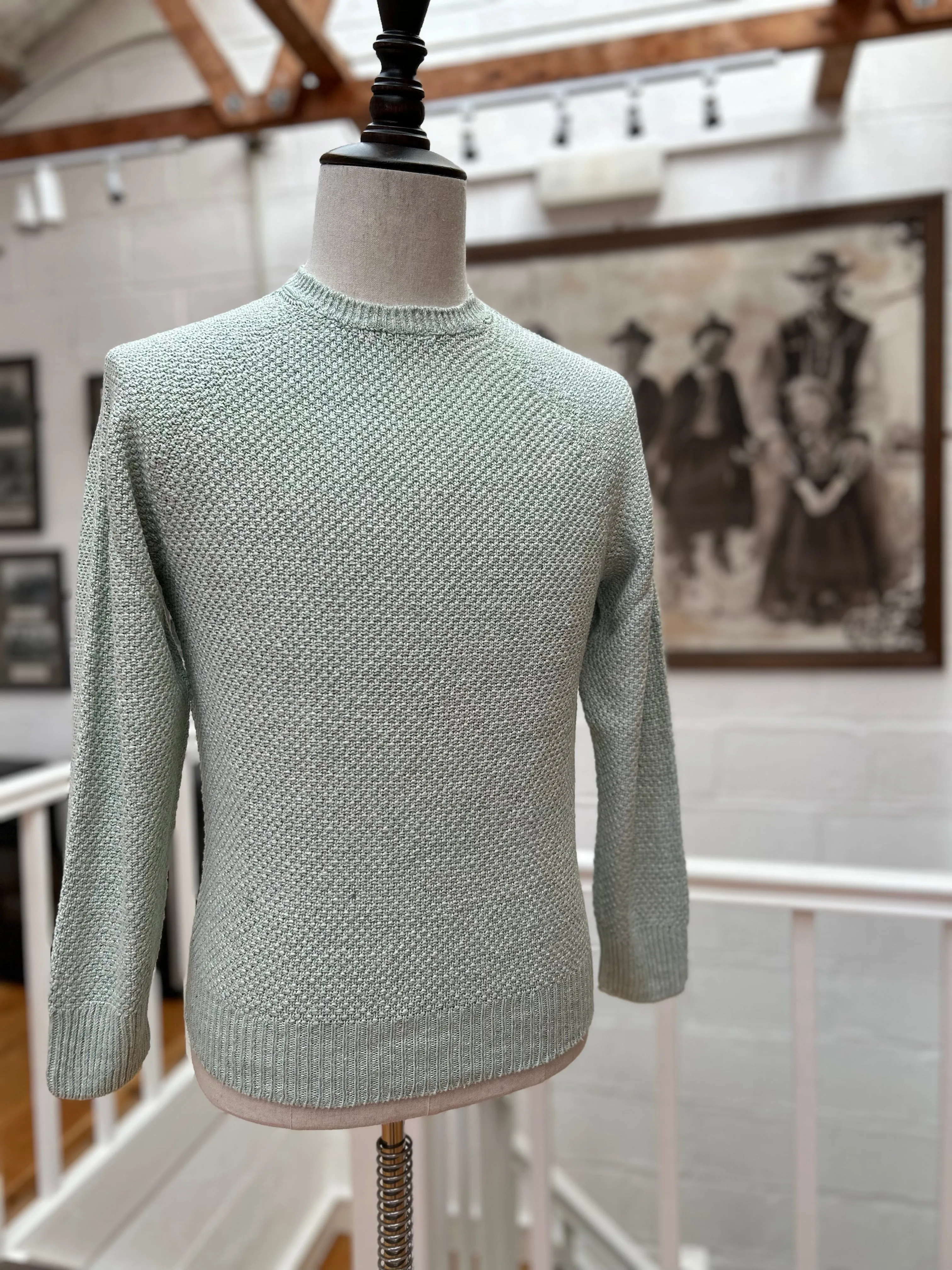 Moss Stitch Raglan Sweater sold by Inis Meain