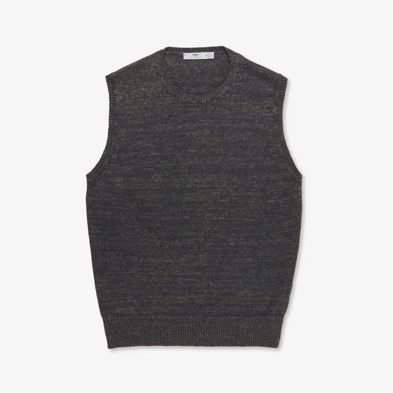 Crew Neck Vest made by Inis Meain
