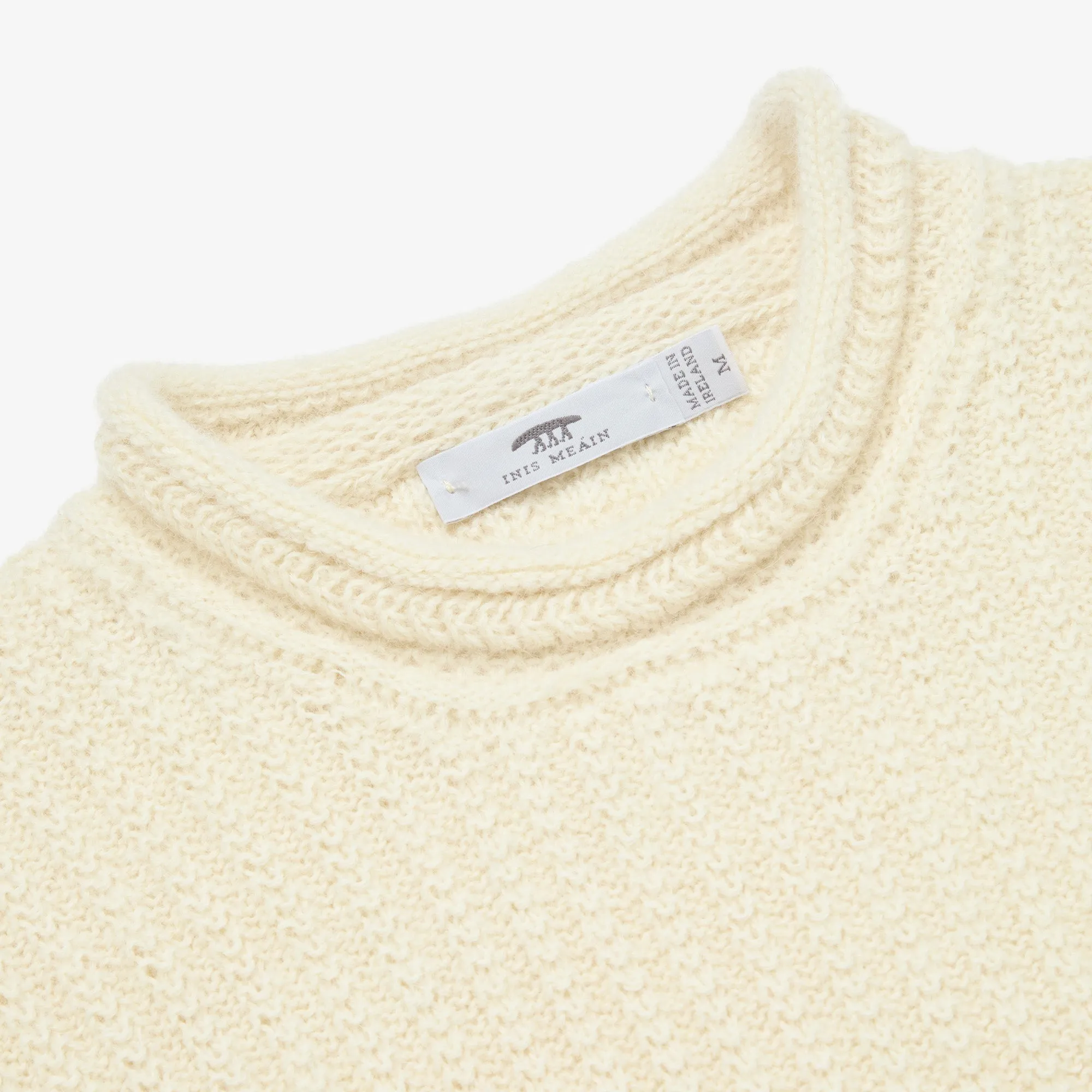 Undyed Alpaca Moss Rib Sweater sold by Inis Meain product image thumbnail 5