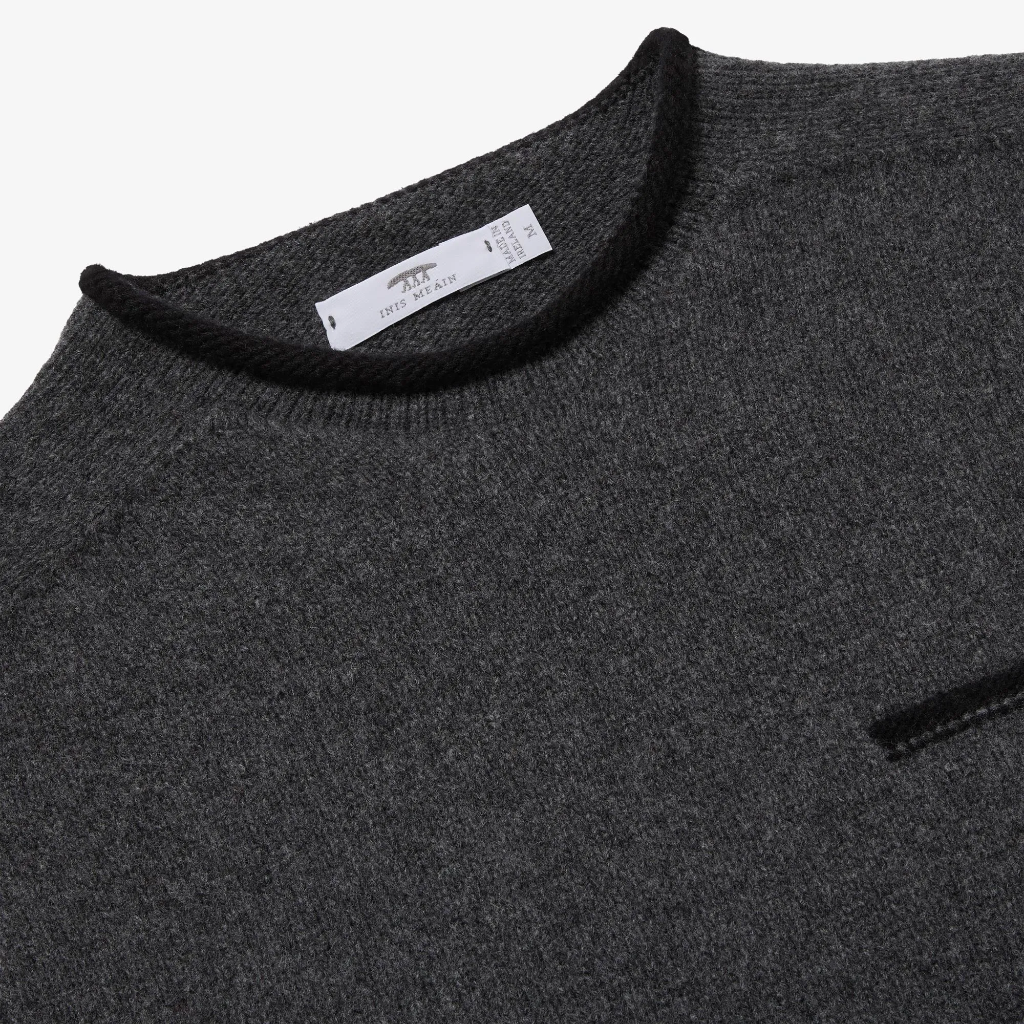 Lambswool Pocket Contrast Sweater sold by Inis Meain product image thumbnail 4