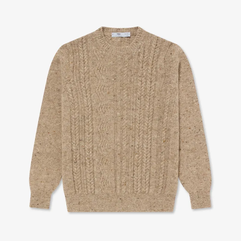 Ridges Aran Sweater made by Inis Meain