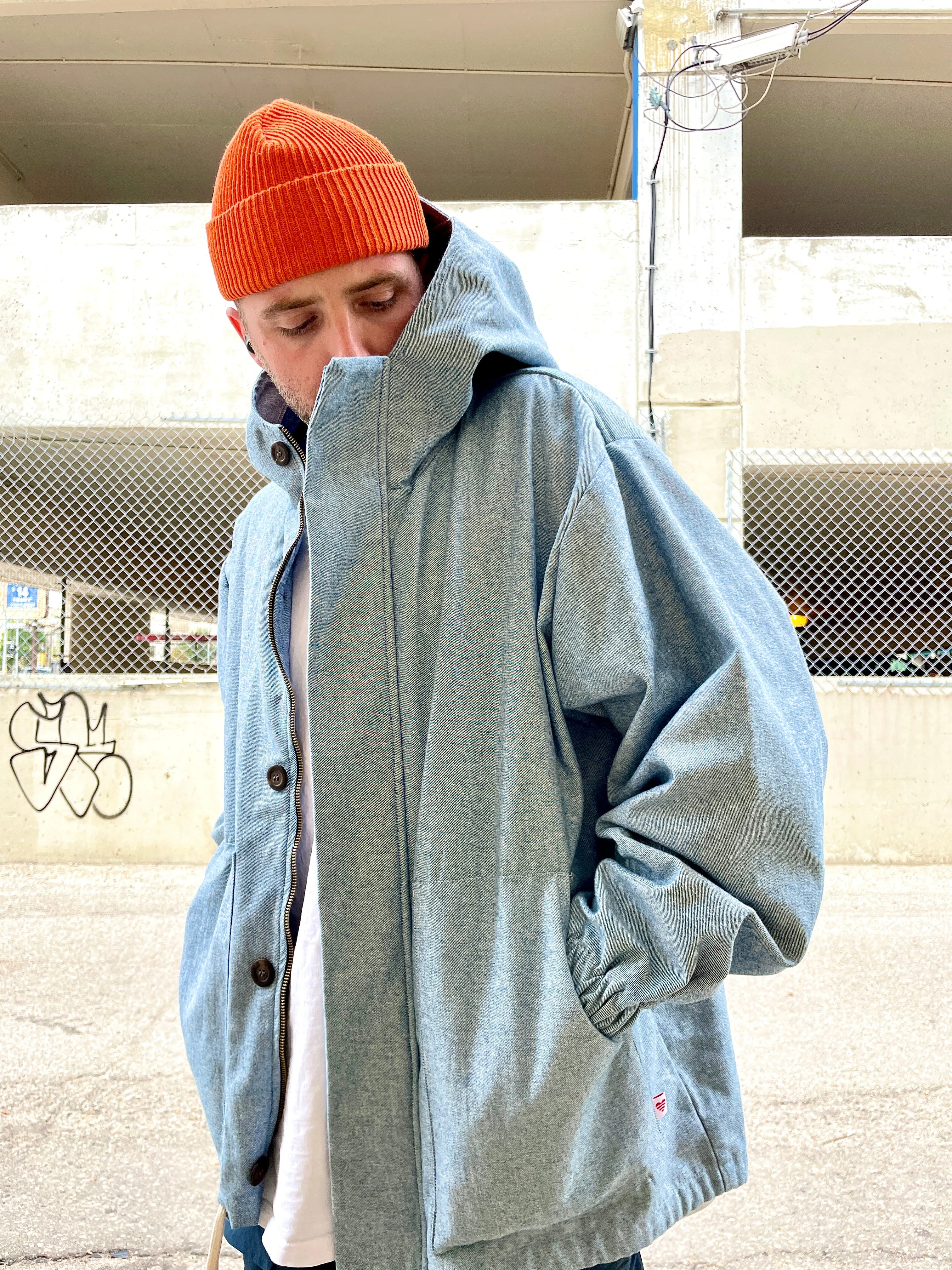 M-17 Zip Up Denim Anorak sold by Friday Knights