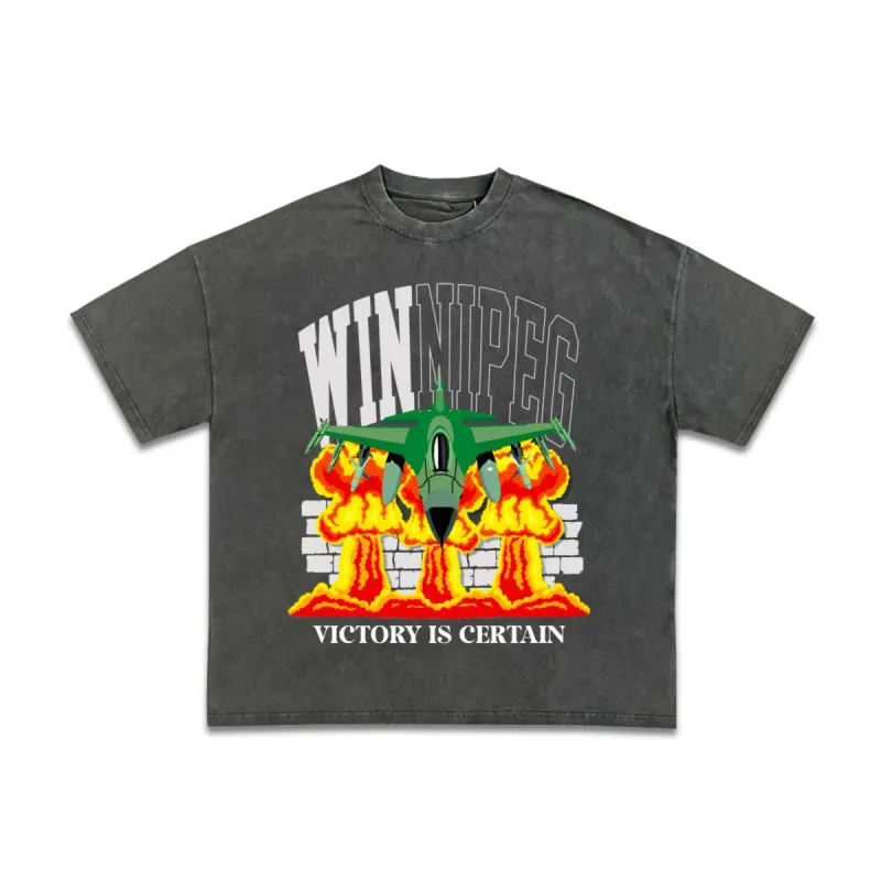 WIN Vintage Wash Bomber Tee sold by Friday Knights