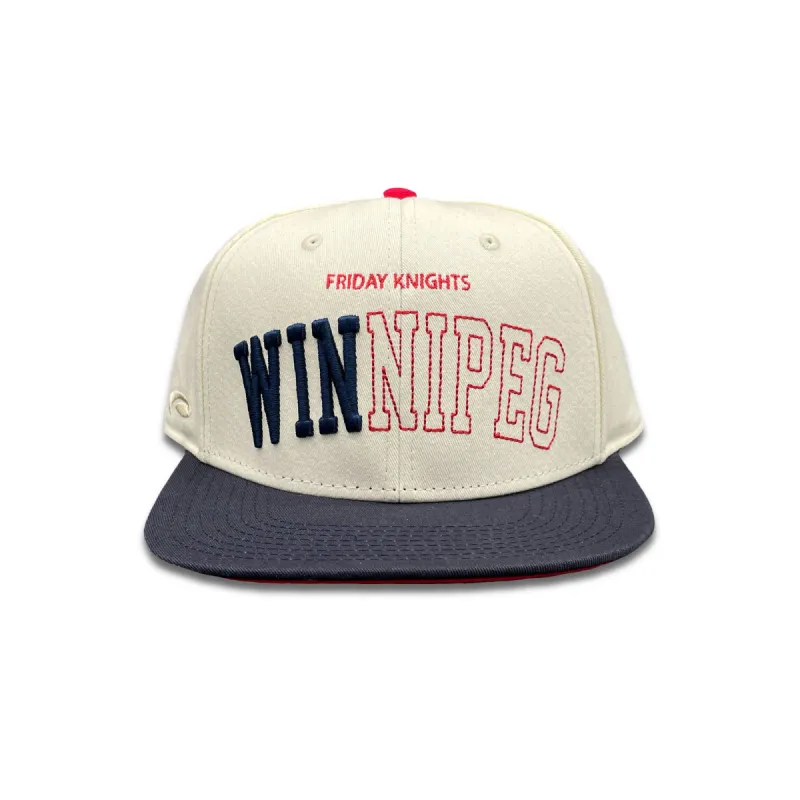 WIN Snapback - Retro White sold by Friday Knights