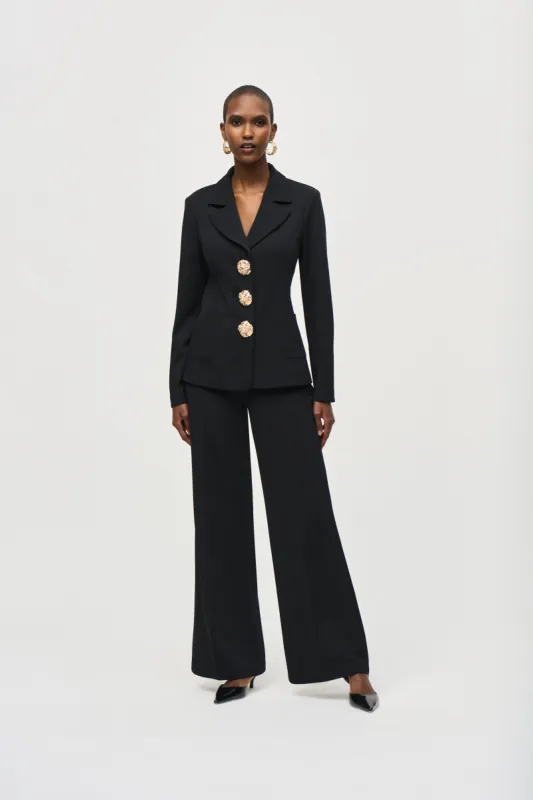 Classic Scuba Crepe Wide-Leg Pull-On Pants sold by Bellissima