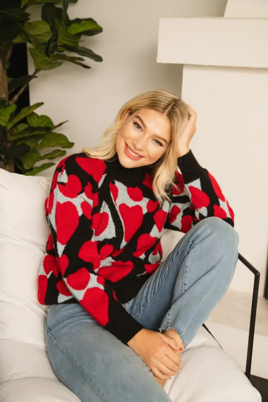 Heart Print Sweater sold by Bellissima