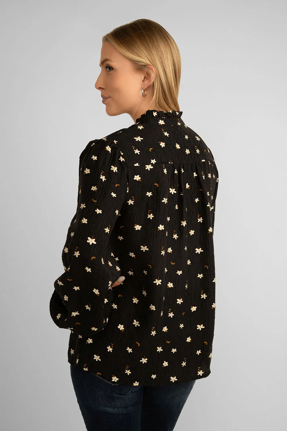 Balloon Sleeve Floral Blouse sold by Bellissima product image thumbnail 4