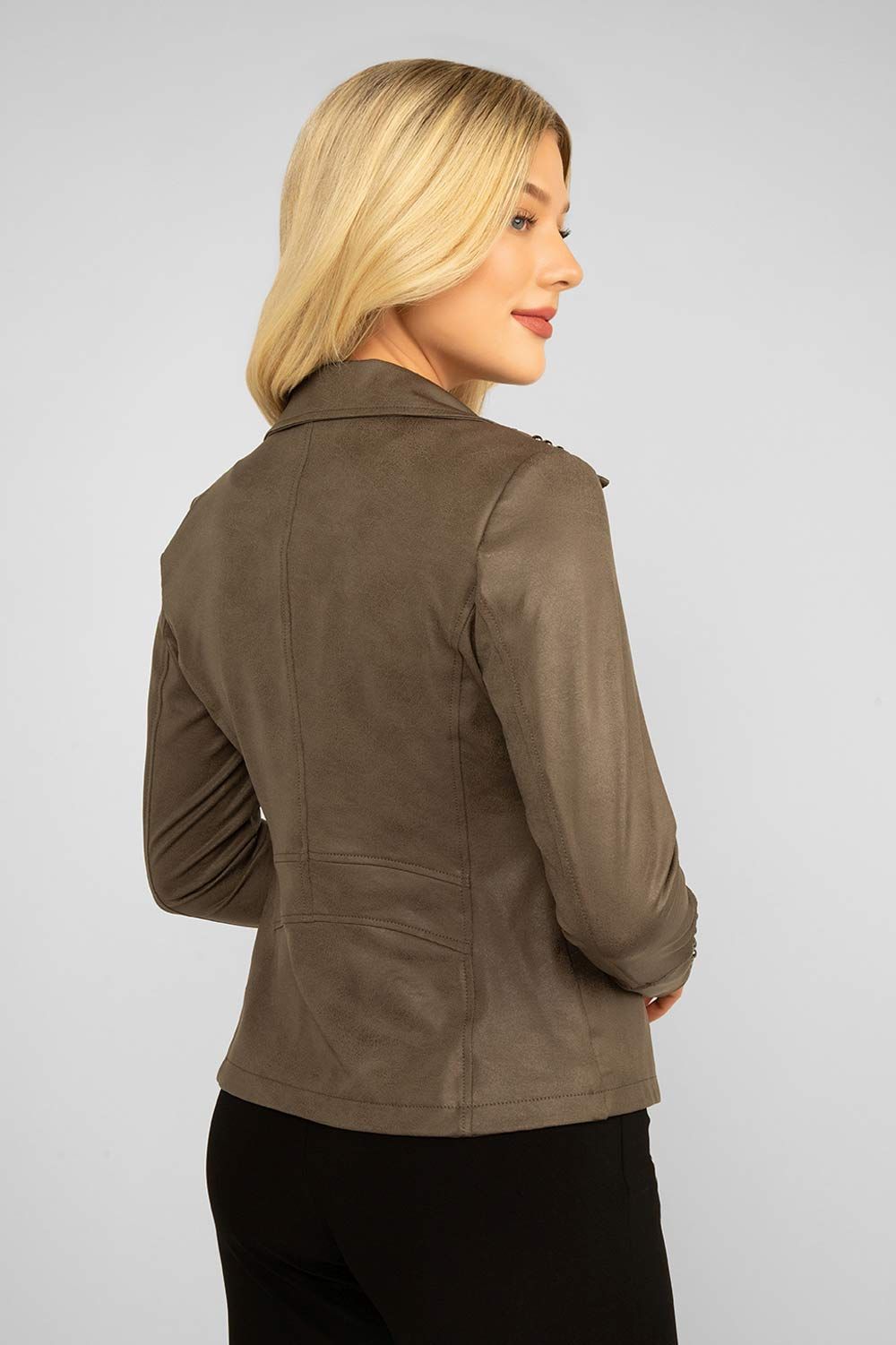 Studded Shoulder Moto Jacket sold by Bellissima product image thumbnail 3