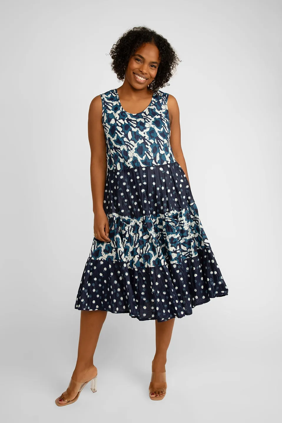 Joy Sleeveless Round Neck Printed Dress sold by Bellissima product image thumbnail 3