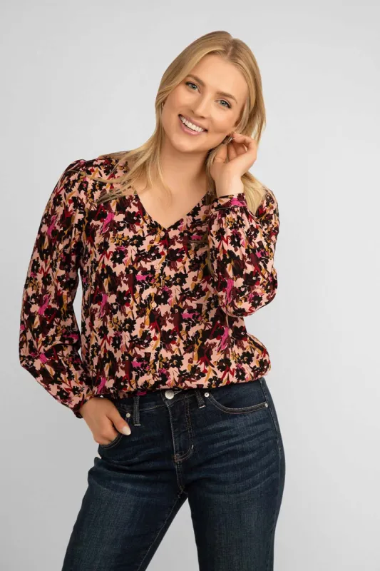 Button Up Floral Blouse sold by Bellissima