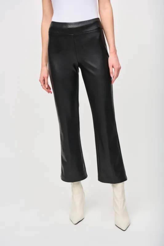 Leatherette Flared Pull On Pants sold by Bellissima
