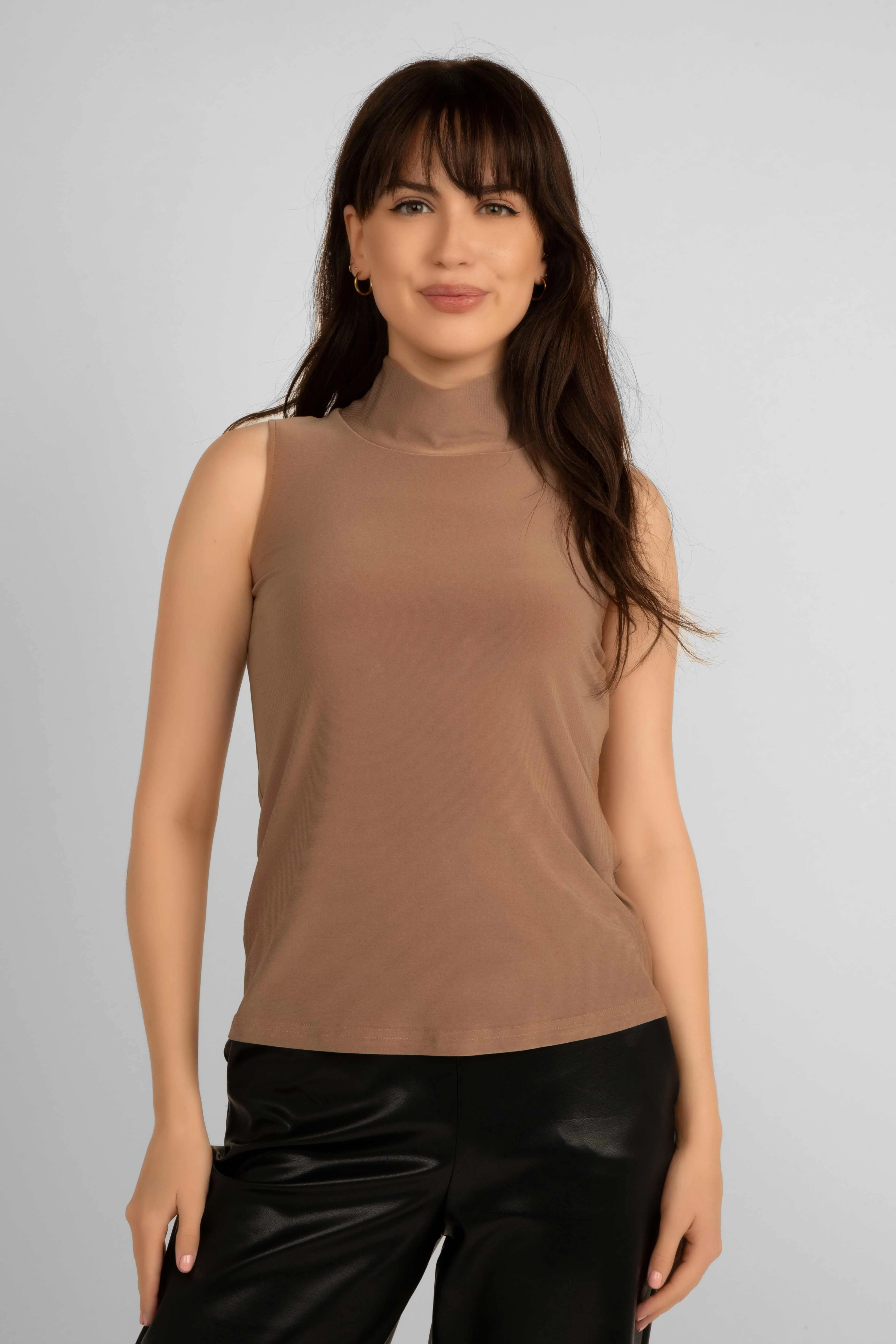 Mock Neck Sleeveless Knit Top sold by Bellissima product image thumbnail 2