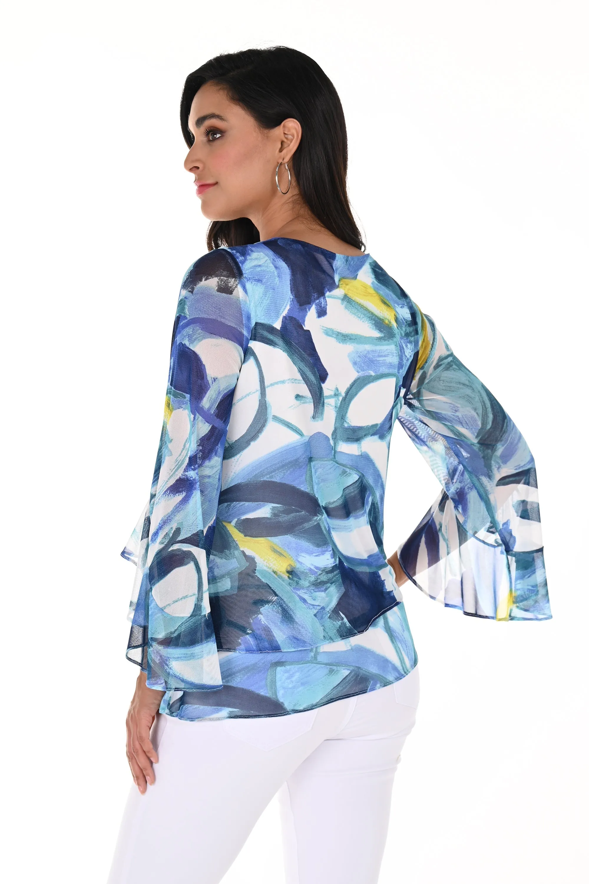 Wavy Petals 3/4 Sleeve Top sold by Bellissima product image thumbnail 3