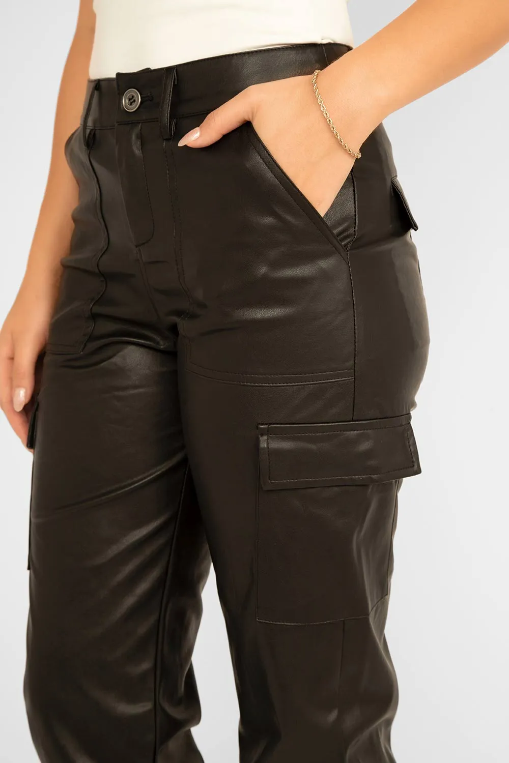 Metallic Cargo Pants sold by Bellissima product image thumbnail 5