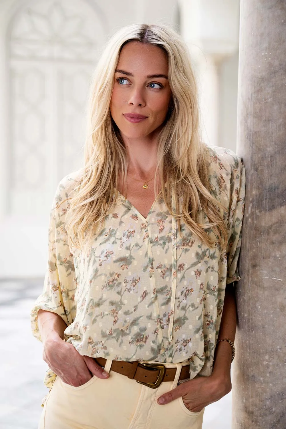 Raglan Sleeve Floral Blouse sold by Bellissima