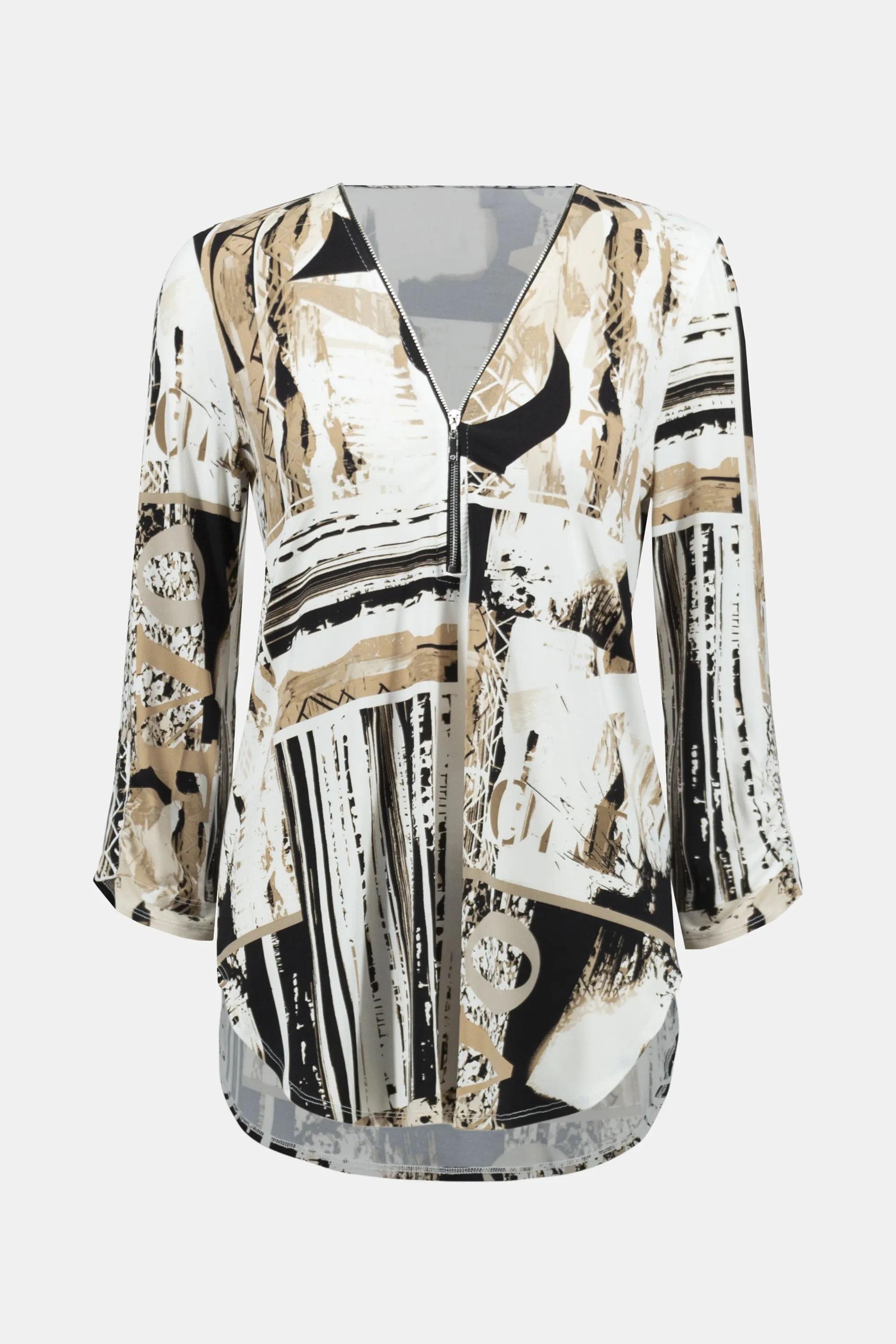 Patchwork Print Silky Knit Boxy Tunic sold by Bellissima product image thumbnail 5