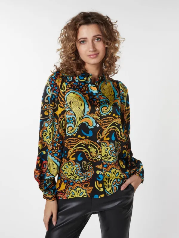 Paisley Button Up Blouse sold by Bellissima