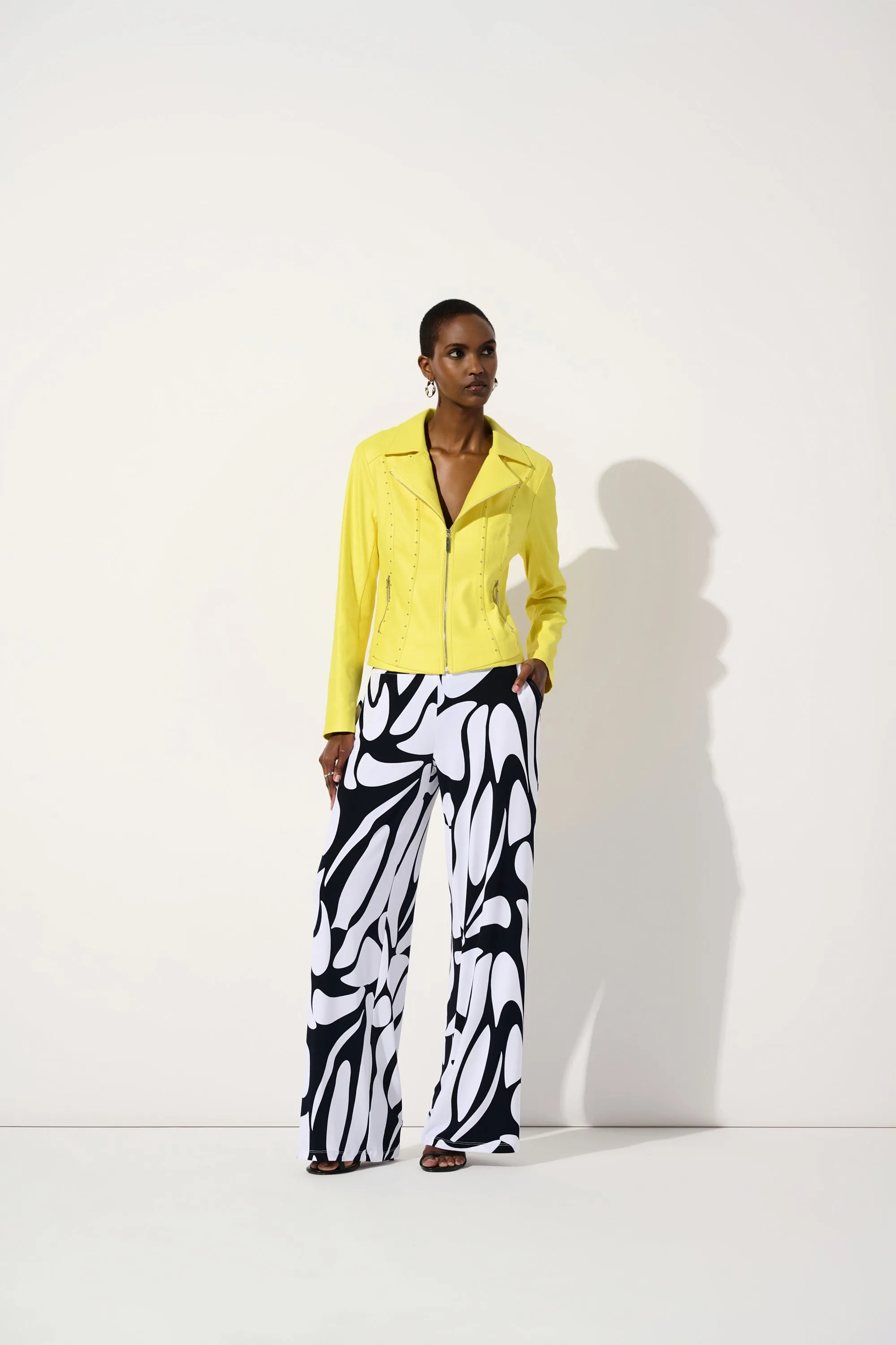 Silky Knit Geometric Print Wide-Leg Pants sold by Bellissima product image thumbnail 2