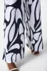 Silky Knit Geometric Print Wide-Leg Pants sold by Bellissima
