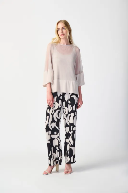 Mesh And Silky Knit Two Piece Top sold by Bellissima