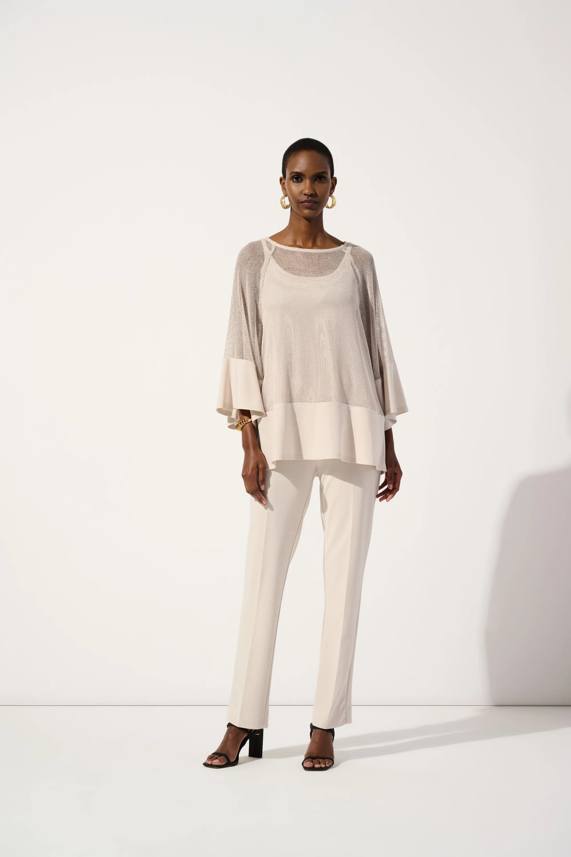 Mesh And Silky Knit Two Piece Top sold by Bellissima product image thumbnail 5