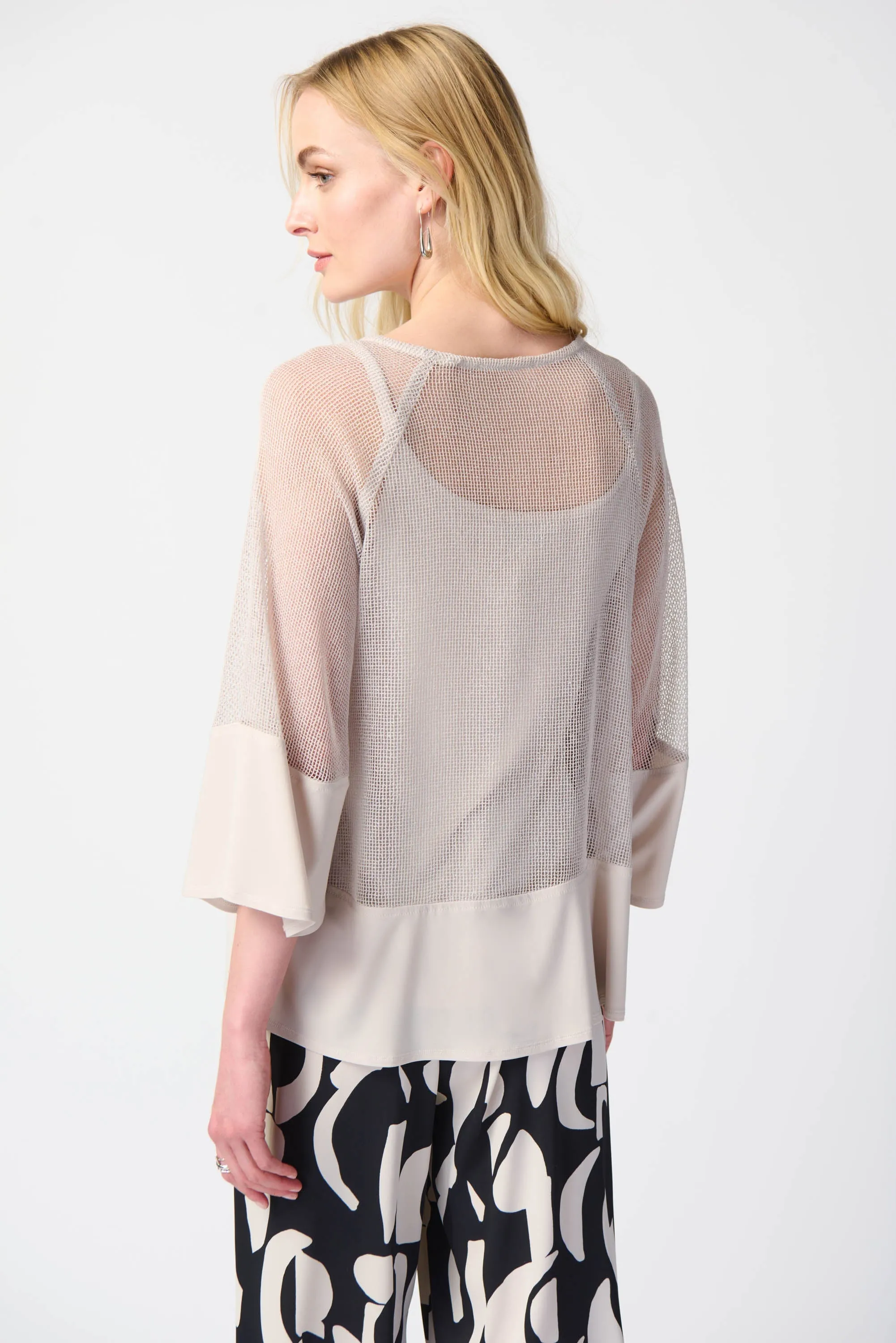 Mesh And Silky Knit Two Piece Top sold by Bellissima product image thumbnail 2