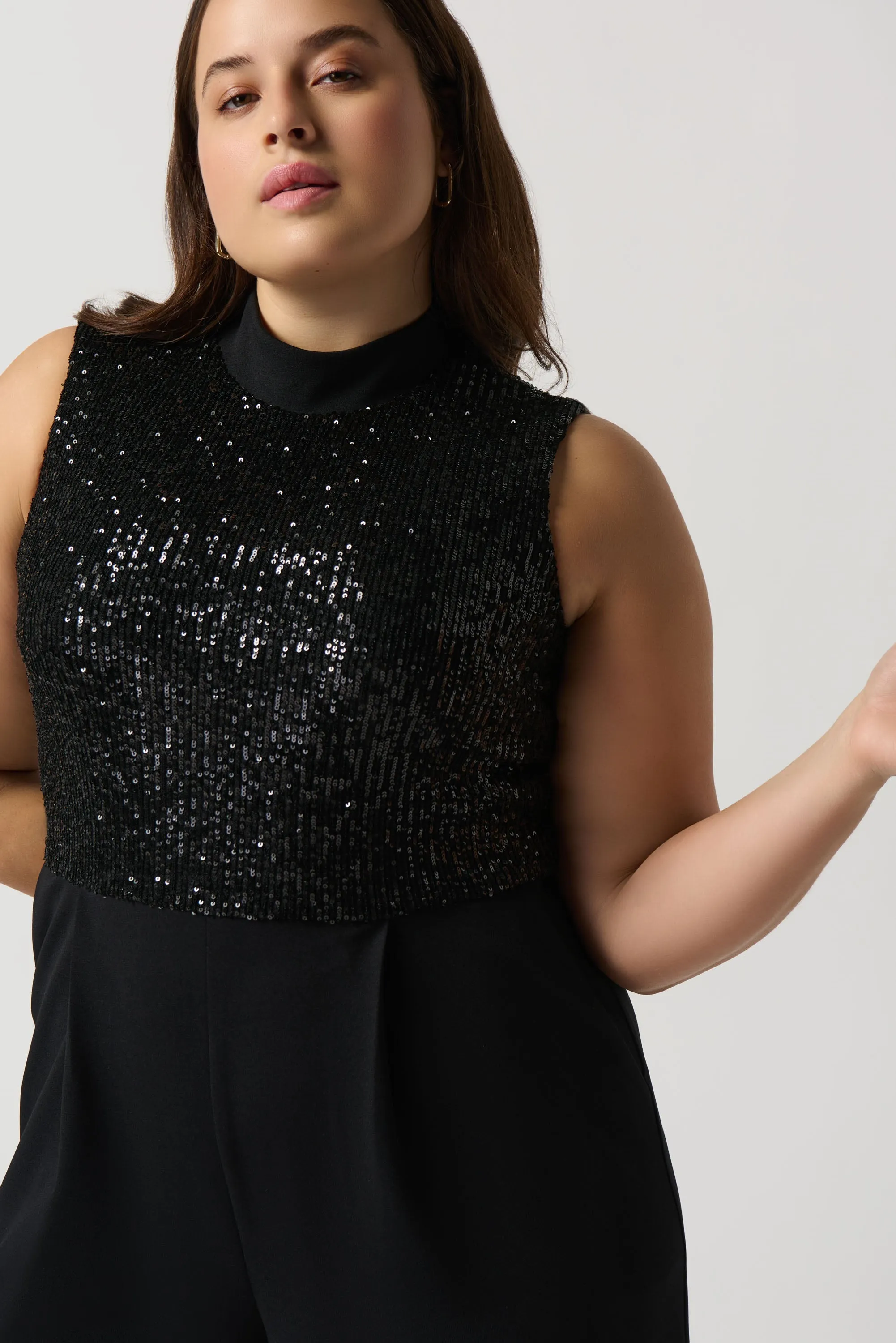 Sequin And Scuba Crepe Wide-Leg Jumpsuit sold by Bellissima product image thumbnail 4