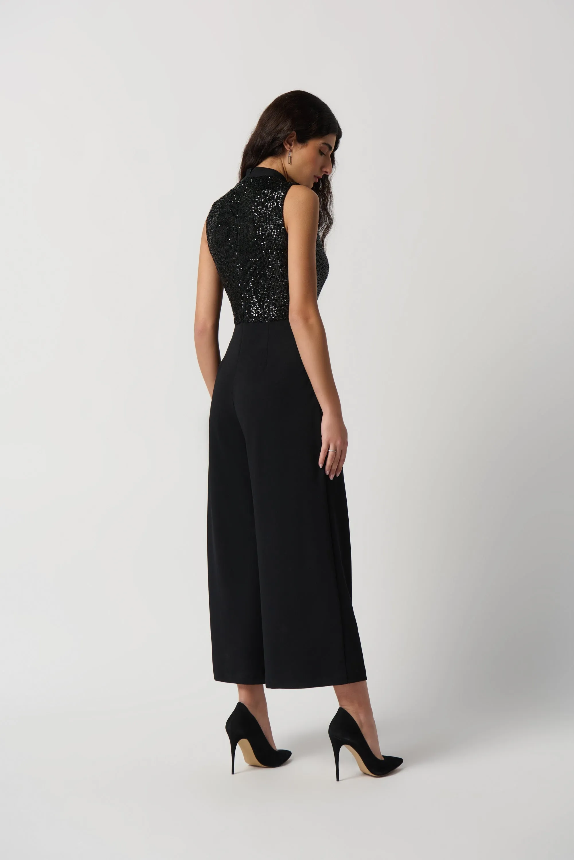 Sequin And Scuba Crepe Wide-Leg Jumpsuit sold by Bellissima product image thumbnail 2