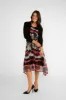 Sleeveless Graffitti Print Mesh Dress sold by Bellissima